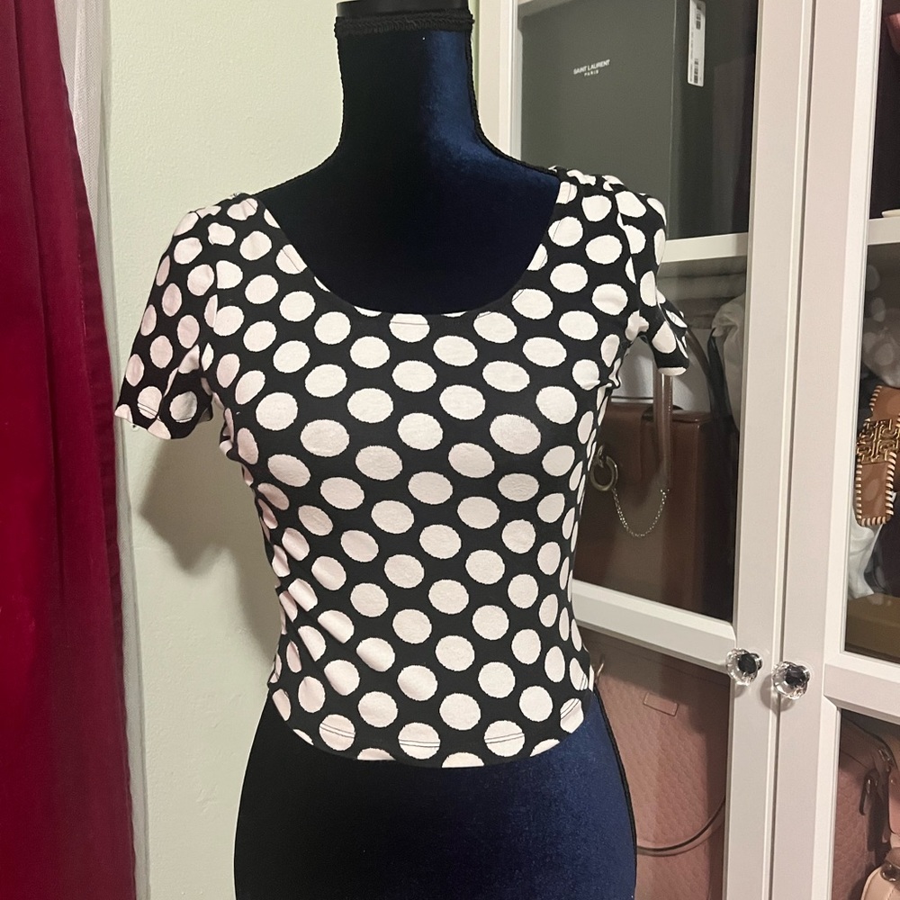 Material Girl Polka Dot Crop Top